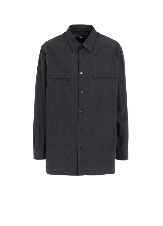 COTTON DUNGAREE SHIRT WITH DOUBLE ZIP POCKET