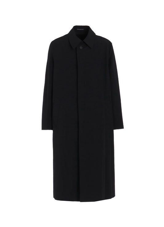 NYLON WEATHER COAT WITH FLY FRONT COLLAR