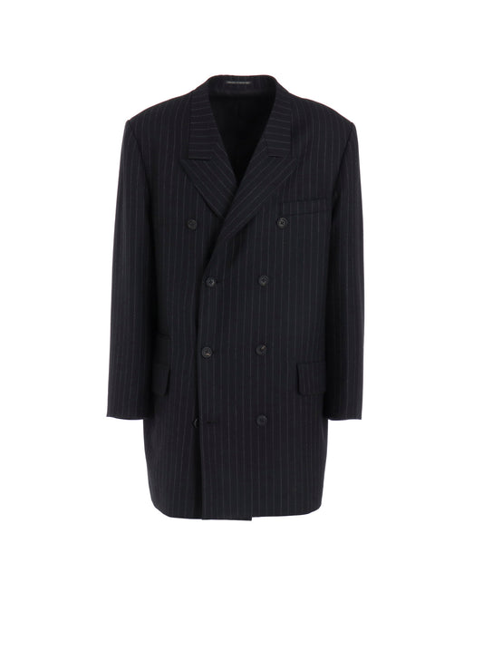 STRIPED SERGE DOUBLE JACKET