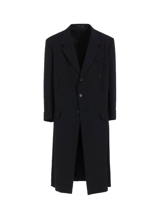 WOOL GABARDINE LONG SLEEVE DETAIL JACKET