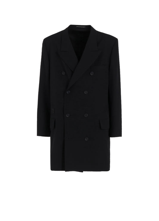WOOL GABARDINE DOUBLE-BREASTED JACKET