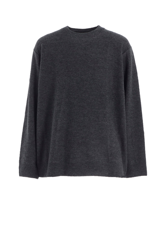 PANEL DESIGN ROUND NECK PULLOVER KNIT