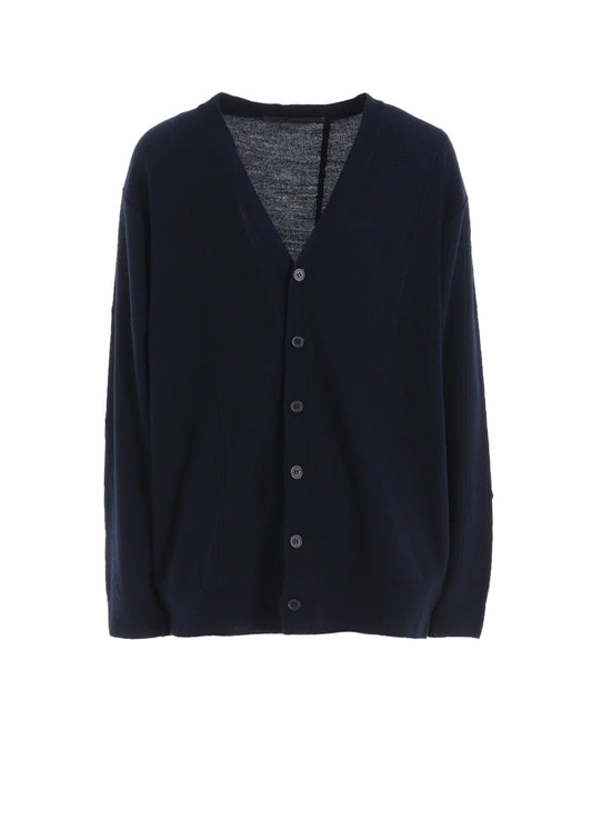 V-NECK CARDIGAN WITH PANEL DESIGN