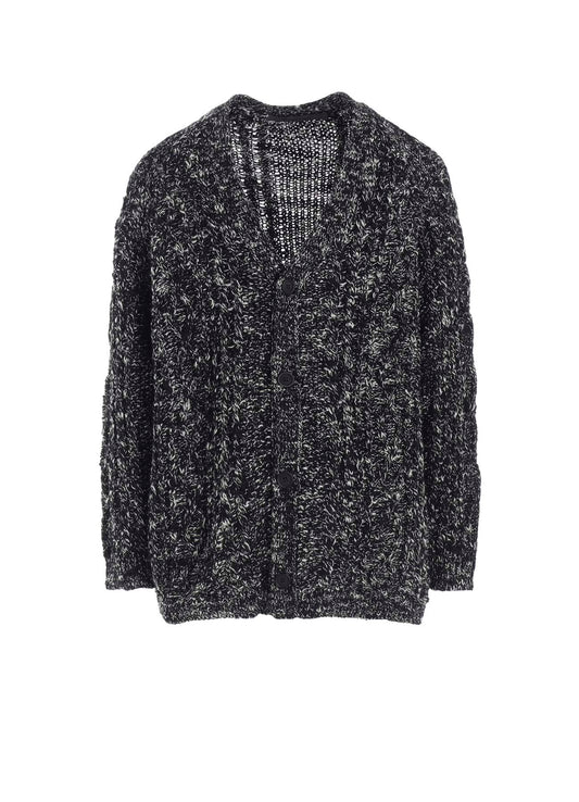 ARAN KNIT V-NECK CARDIGAN