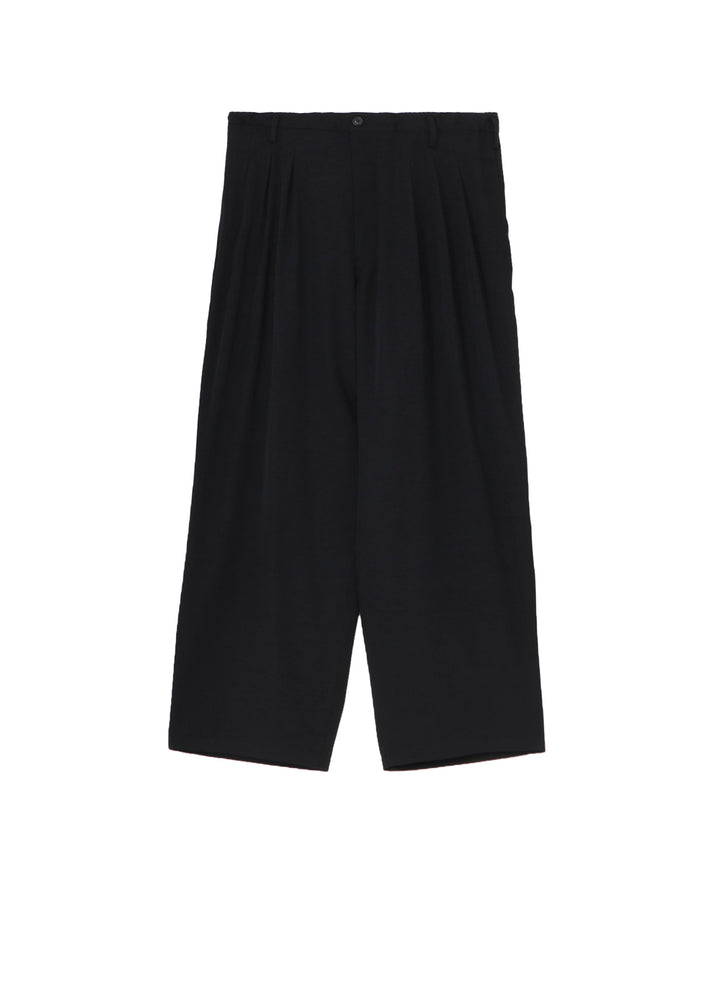 WOOL GABARDINE 12-TUCKS PANTS
