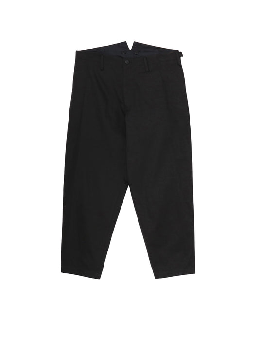 SIDE-TUCK SUSPENDER PANTS WITH PIECE NAME