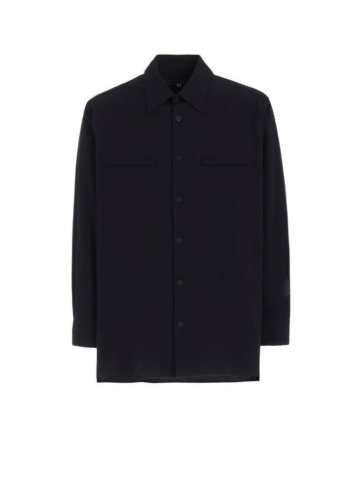 COTTON HEMP BROAD SHIRT WITH ZIP POCKET