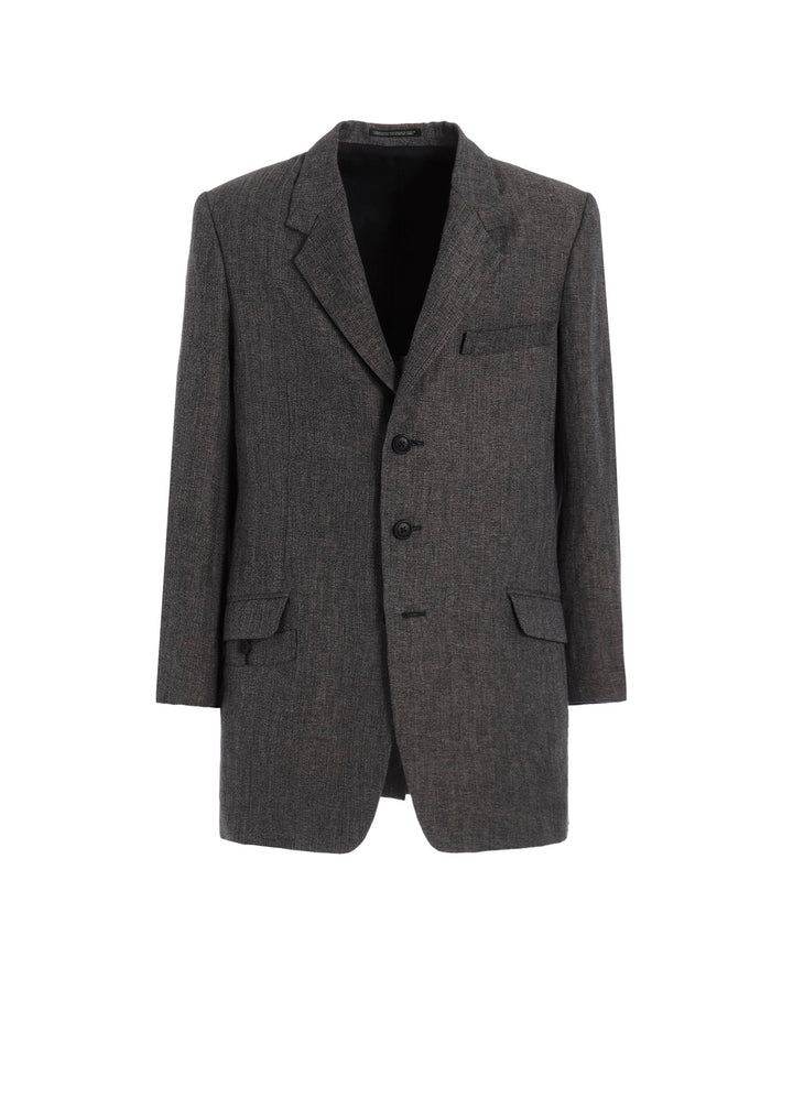 HEATHER KHADI JACKET WITH TURN BACK COLLAR