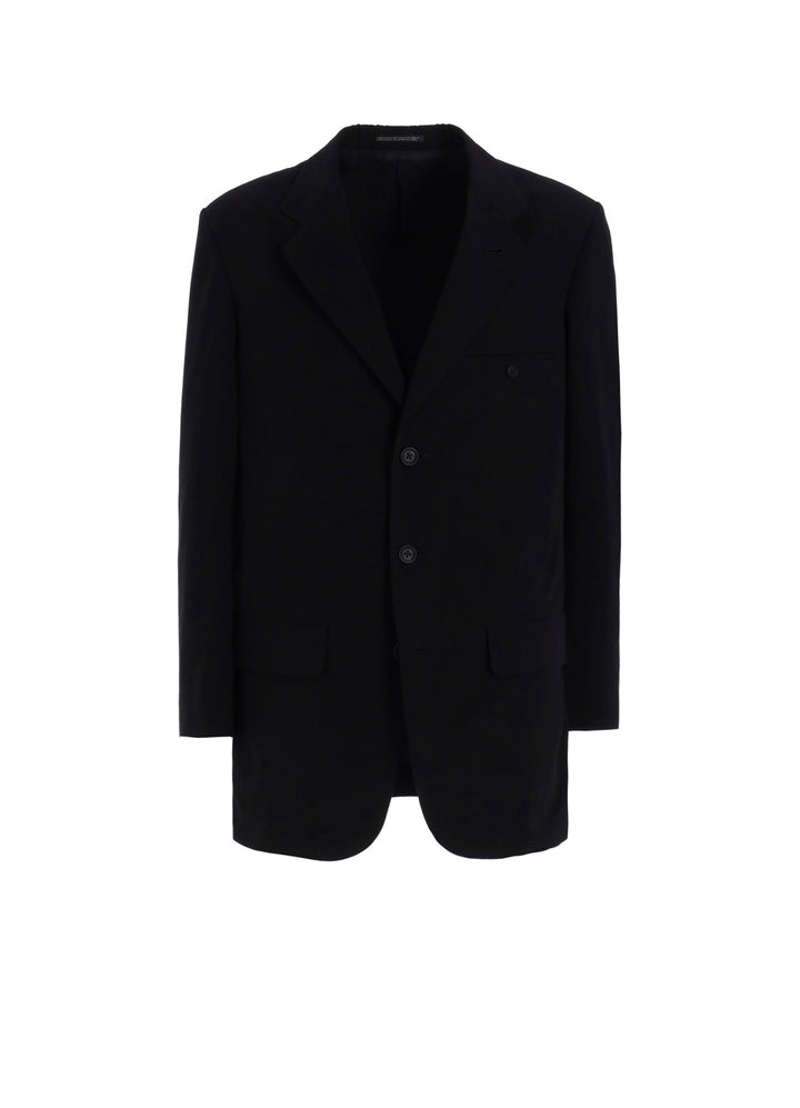 RIGHT DOUBLE RIMMED POCKET JACKET WITH COTTON LINEN UNEVEN YARN CANVAS