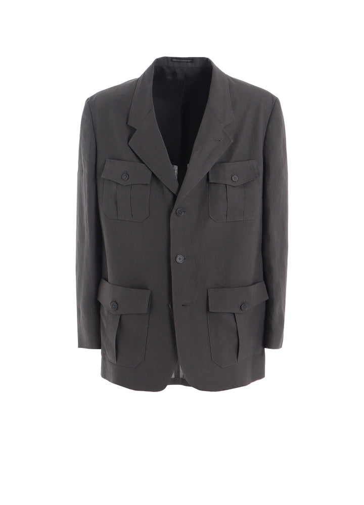 Y's for men x 120% LINO LINEN JACKET WITH 4-POCKET