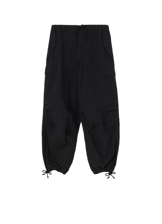 CARGO PANTS WITH COTTON LINEN UNEVEN YARN CANVAS