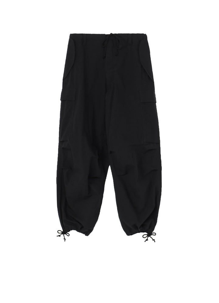 CARGO PANTS WITH COTTON LINEN UNEVEN YARN CANVAS