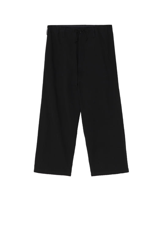 STRING PANTS WITH COTTON LINEN UNEVEN YARN CANVAS