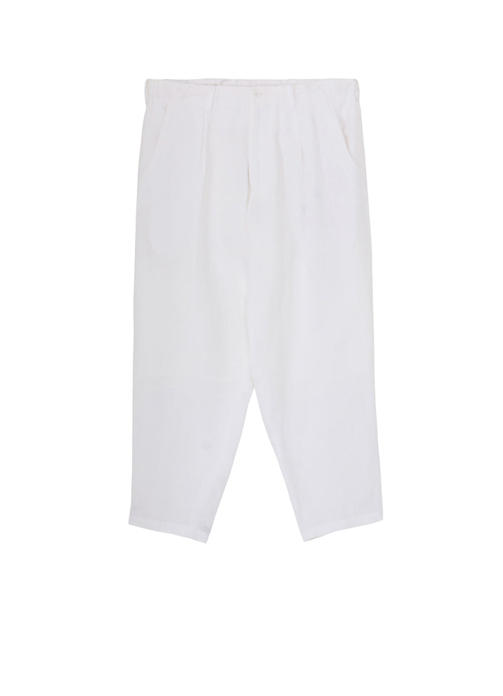 Y's for men x 120% LINO LINEN BACK SIDE ZIPPER PANTS