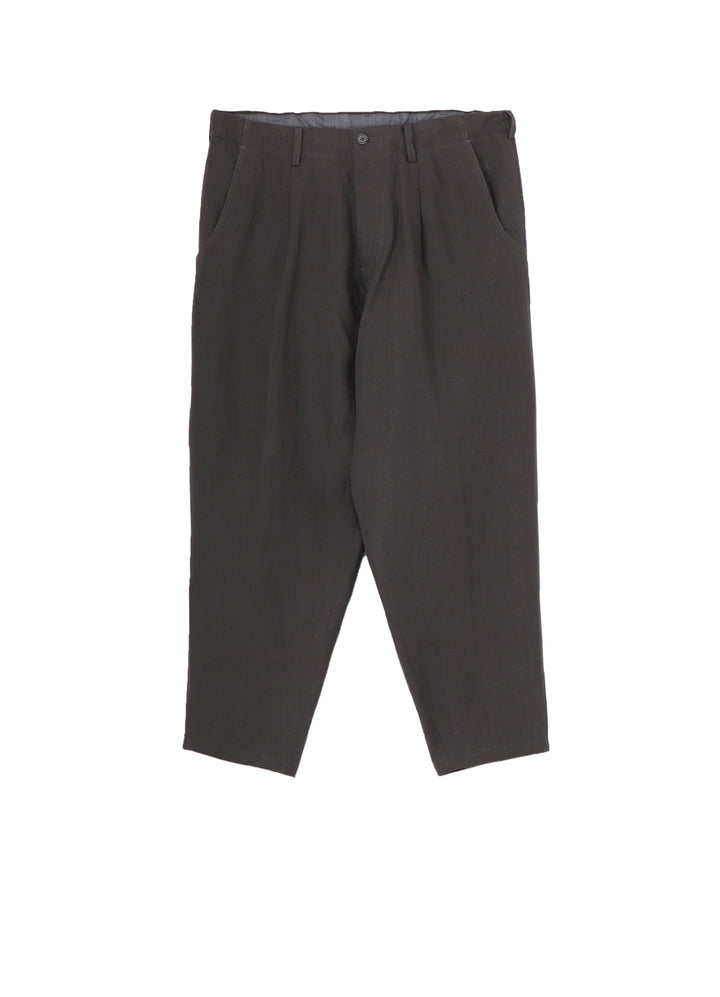 Y's for men x 120% LINO LINEN BACK SIDE ZIPPER PANTS