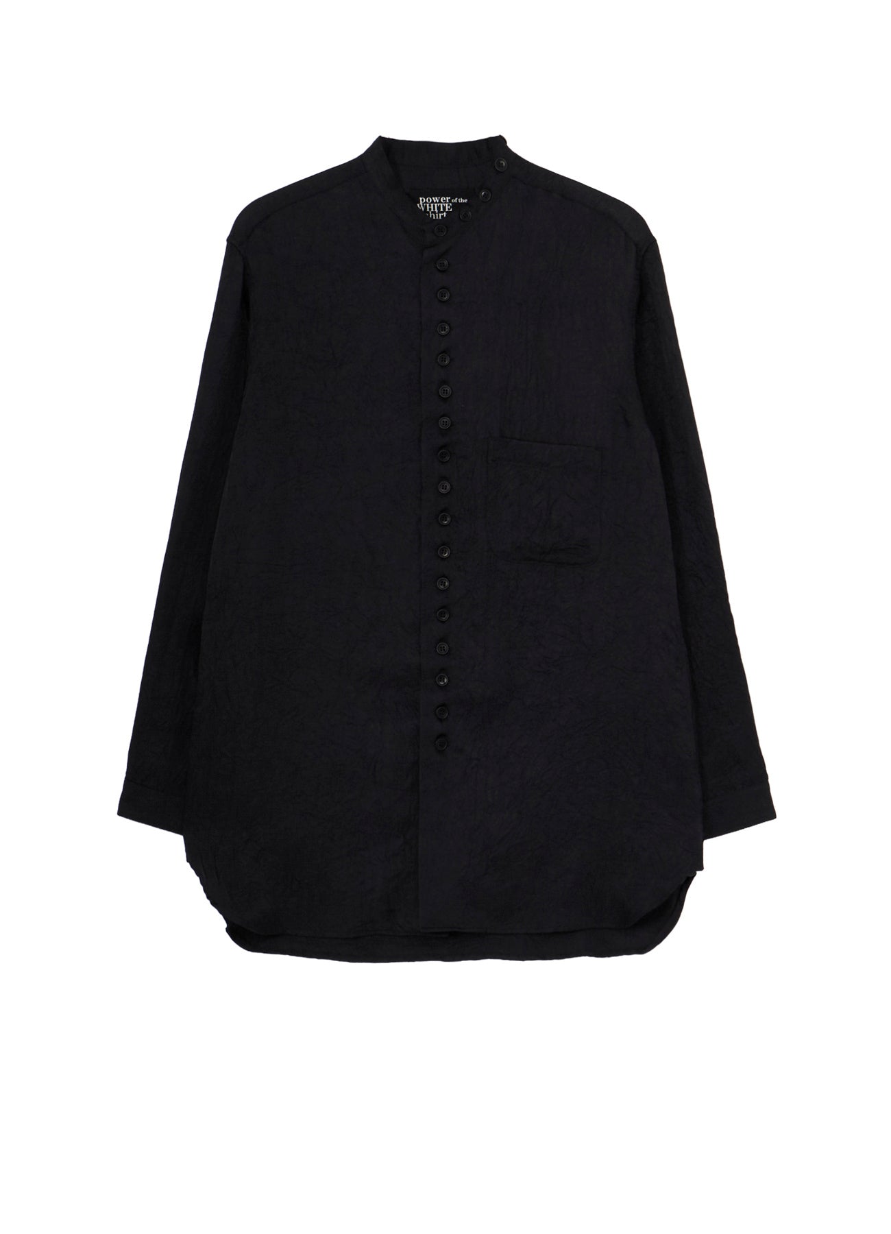 TRIACETATE TWILL STAND COLLAR BLOUSE – THE SHOP YOHJI YAMAMOTO