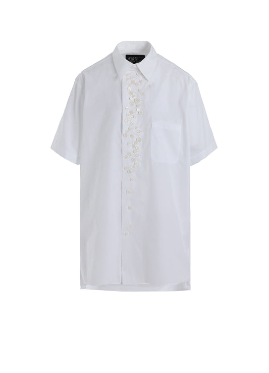 P・100/2 BROAD SHORT SLV MANY BUTTONS SHIRT