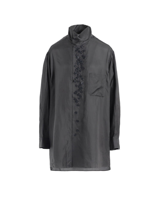 P・CUPRO LONG SLV MANY BUTTONS SHIRT
