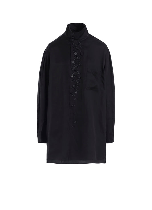 P・CUPRO LONG SLV MANY BUTTONS SHIRT