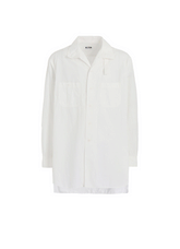 COTTON LINEN STAND COLLAR SHIRT