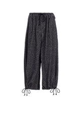 BRUSHED TWILL NEEDLE PUNCH ELASTIC HAKAMA PANTS