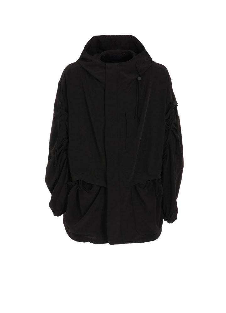 CREPE de CHINE SHIRRING MOUNTAIN PARKA