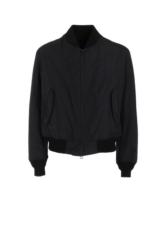 NYLON TWILL REVERSIBLE BOMBER JACKET