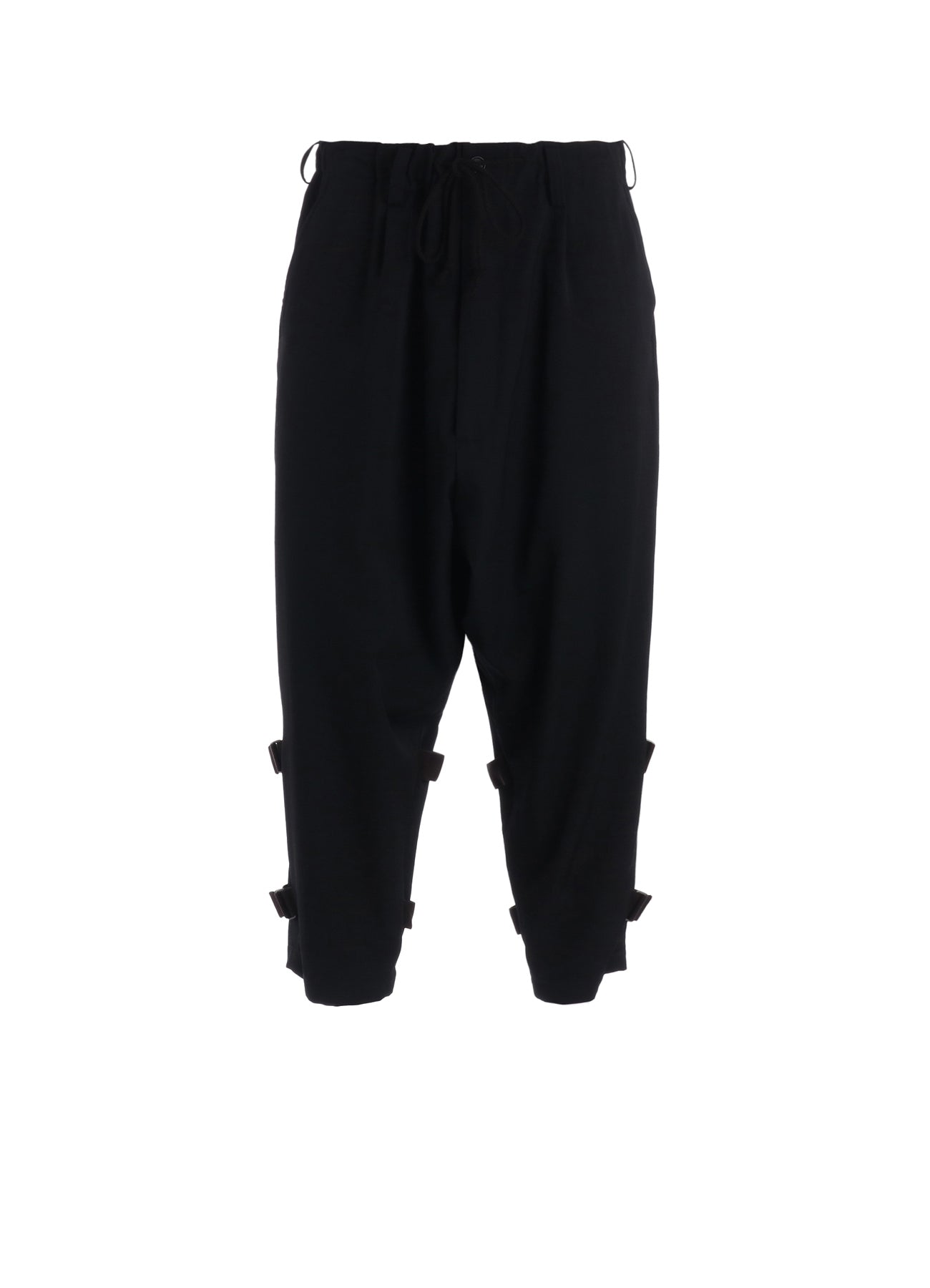 WASHER WOOL GABARDINE SIDE LEG STRAPS PANTS – THE SHOP YOHJI YAMAMOTO
