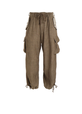 VIS/LI TWILL PIGMENT PRINT KNEE-TUCK CARGO PANTS