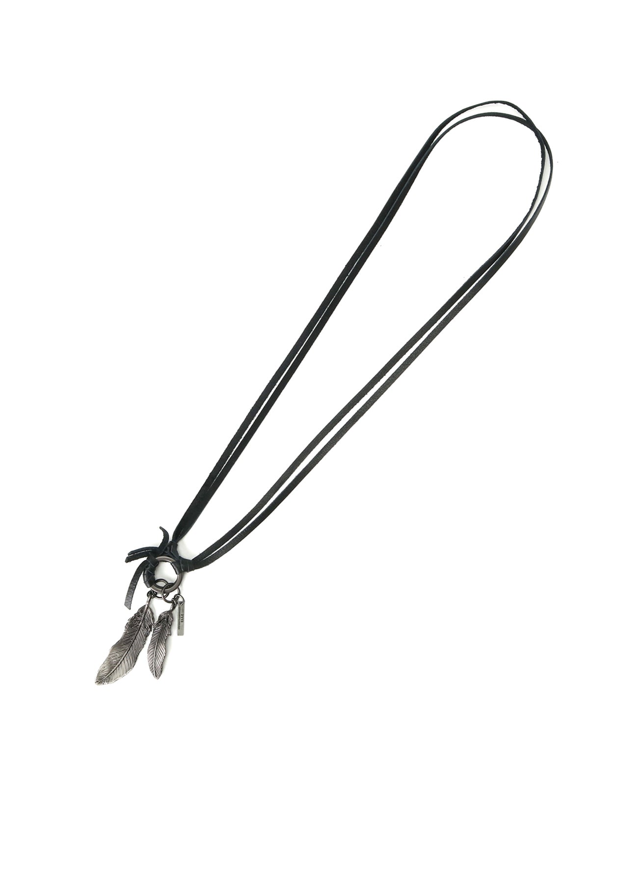 ちよう LEATHER CORD BRASS FEATHER NECKLACE – THE SHOP YOHJI YAMAMOTO
