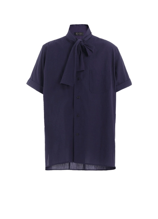 BROADCLOTH CHAMBRAY SHORT-SLEEVE STALL SHIRT