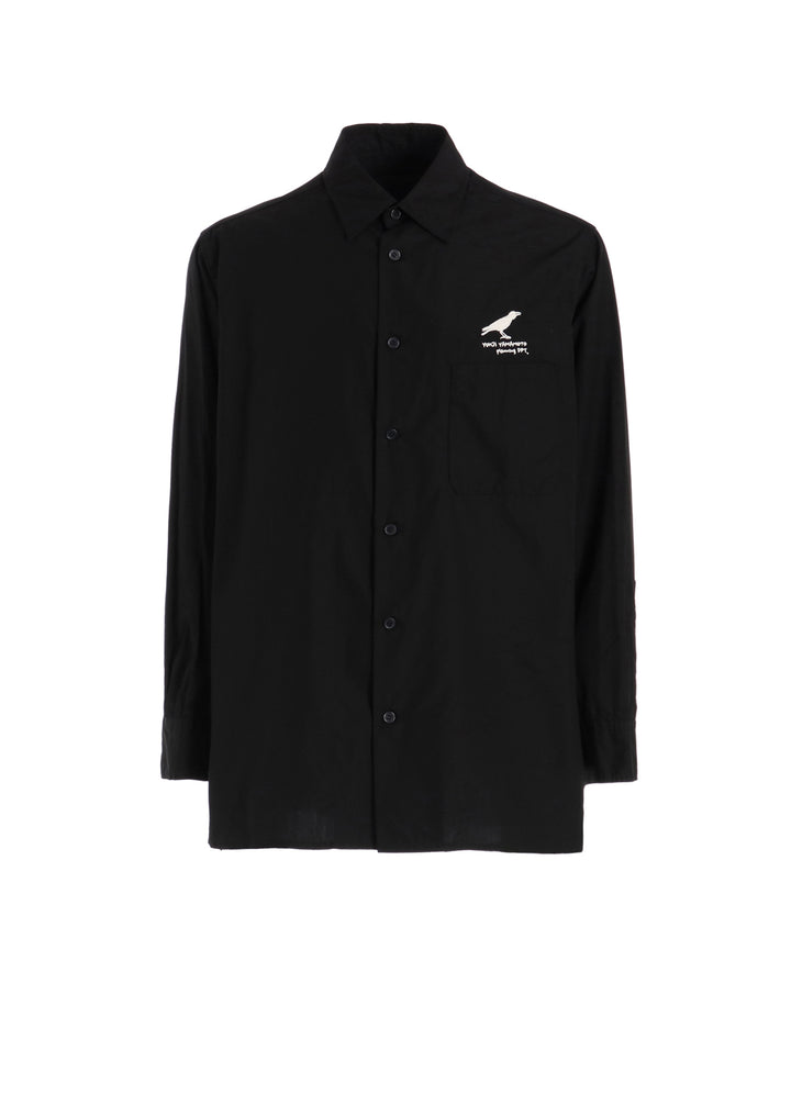 COTTON BROAD CROW EMBROIDERED SHIRT