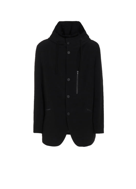 CREPE de CHINE HOODED JACKET
