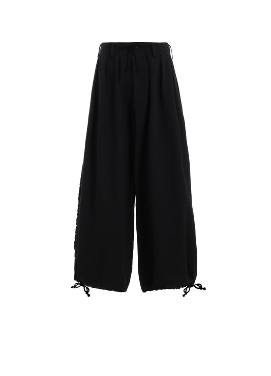 COTTON DRILL CUT-OUT BALLOON PANTS
