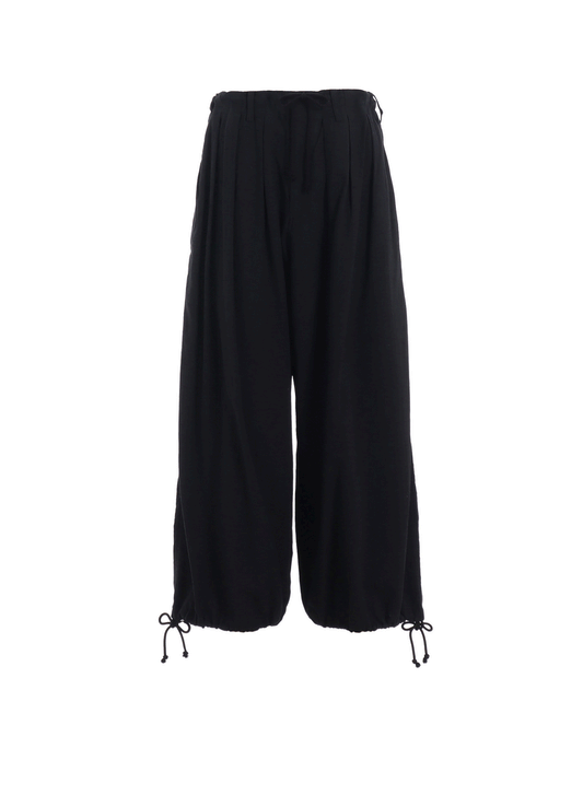 COTTON/LINEN POPLIN BALLOON PANTS