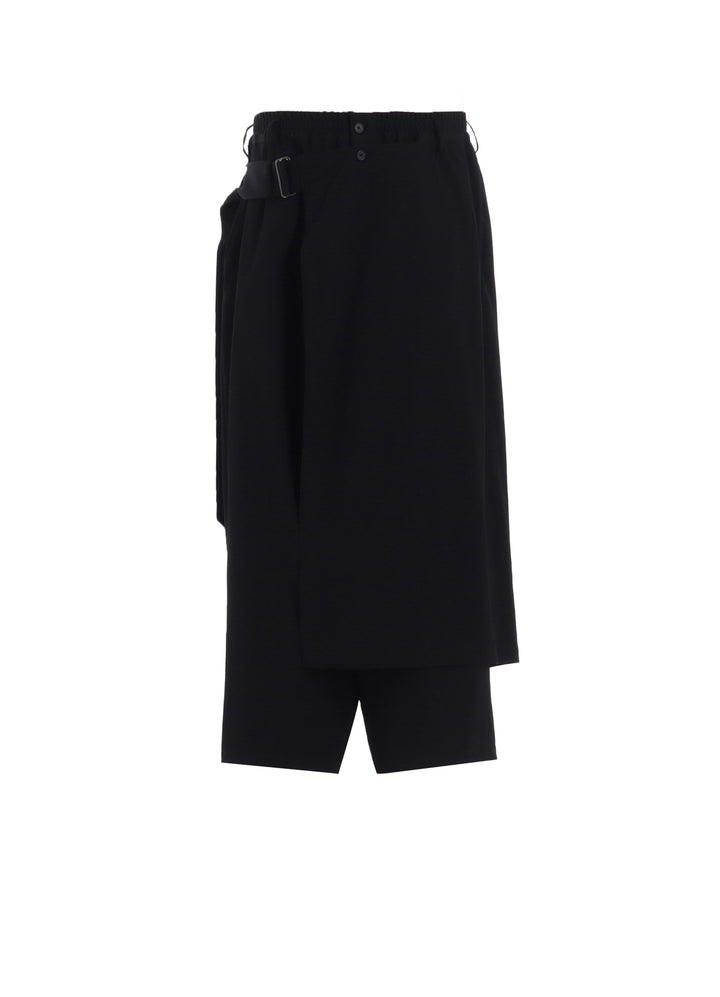 WASHER WOOL GABARDINE WRAP PANTS