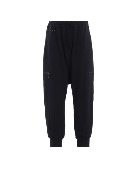 FRENCH TERRY RIBBED HEM SAROUEL PANTS