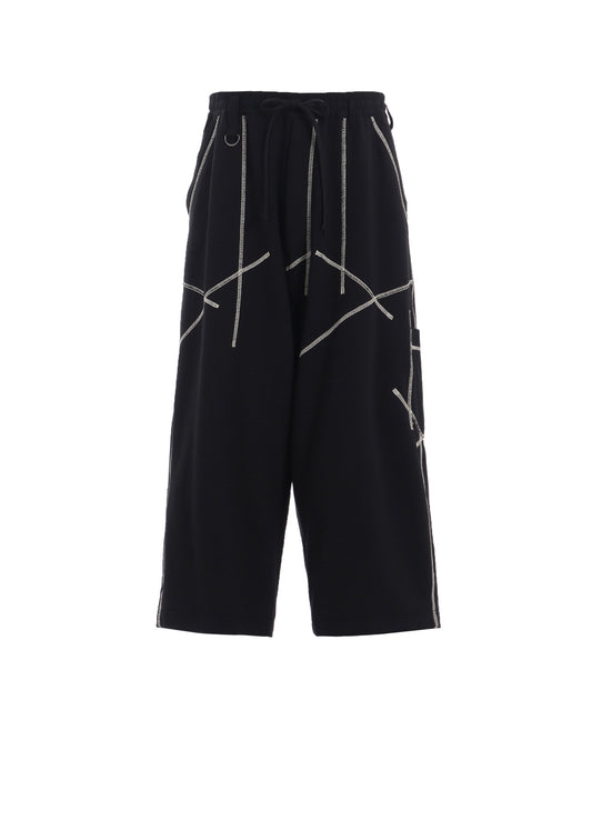FRENCH TERRY RANDOM STITCH WIDE PANTS