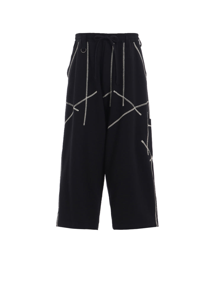 FRENCH TERRY RANDOM STITCH WIDE PANTS