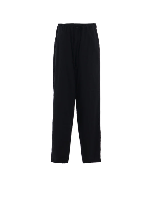 COTTON/LINEN POPLIN WAIST-STRING PANTS