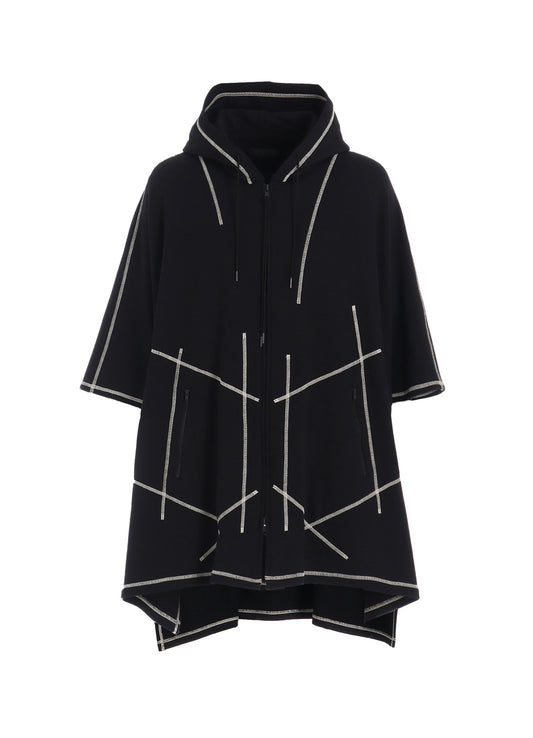 FRENCH TERRY RANDOM STITCH PONCHO