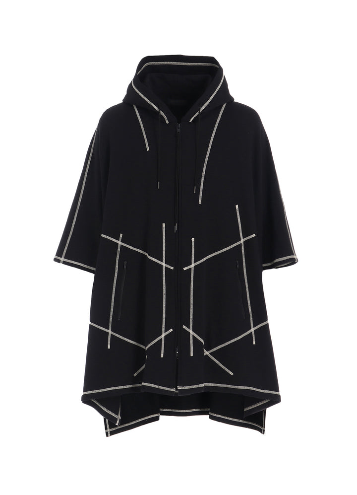 FRENCH TERRY RANDOM STITCH PONCHO