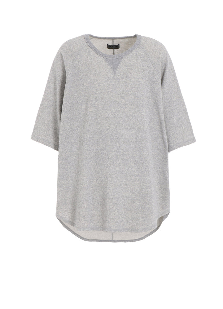 COTTON GAUZE BACK CENTER STITCH OVERSIZED RAGLAN SLEEVE T-SHIRT