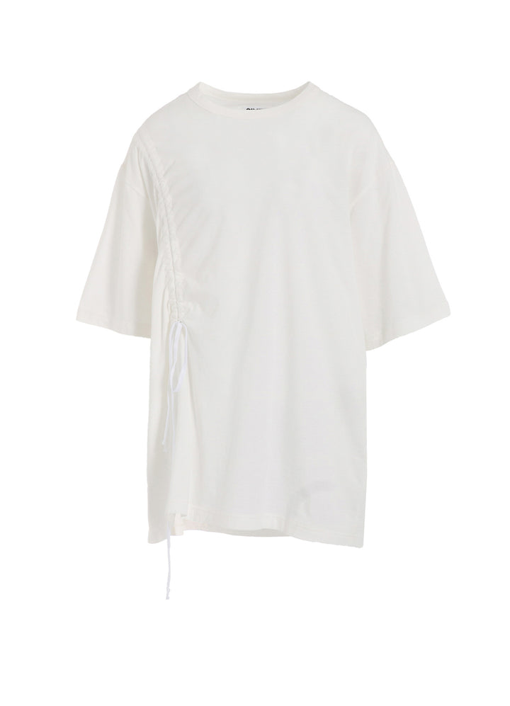 SOFT JERSEY T-SHIRT WITH GATHERED STRINGS