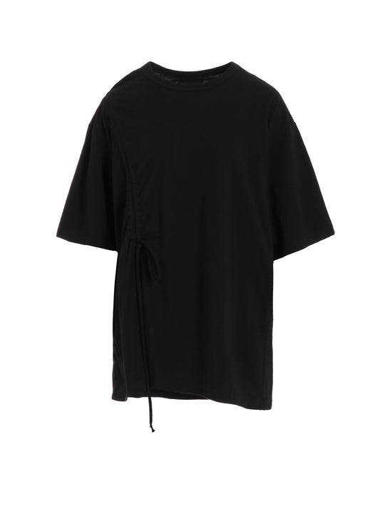 SOFT JERSEY T-SHIRT WITH GATHERED STRINGS