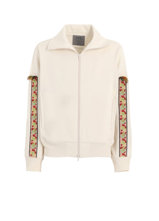PE/SMOOTH JERSEY TRACK JACKET WITH TYROLEAN TAPES