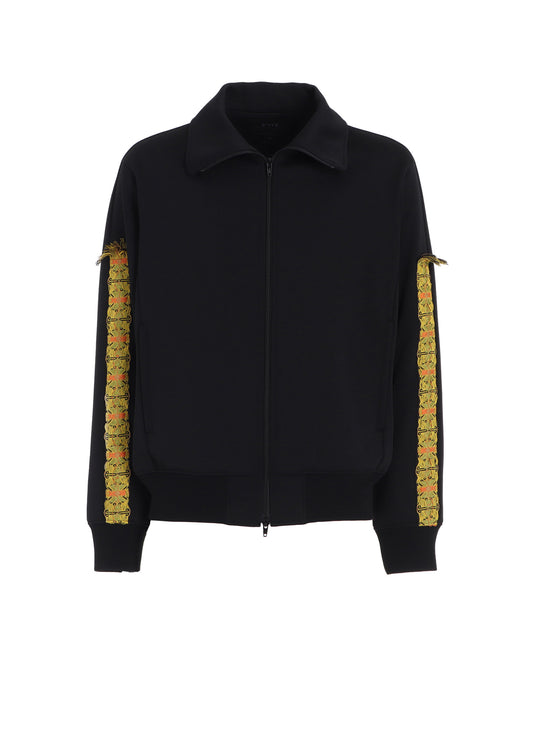 PE/SMOOTH JERSEY TRACK JACKET WITH TYROLEAN TAPES