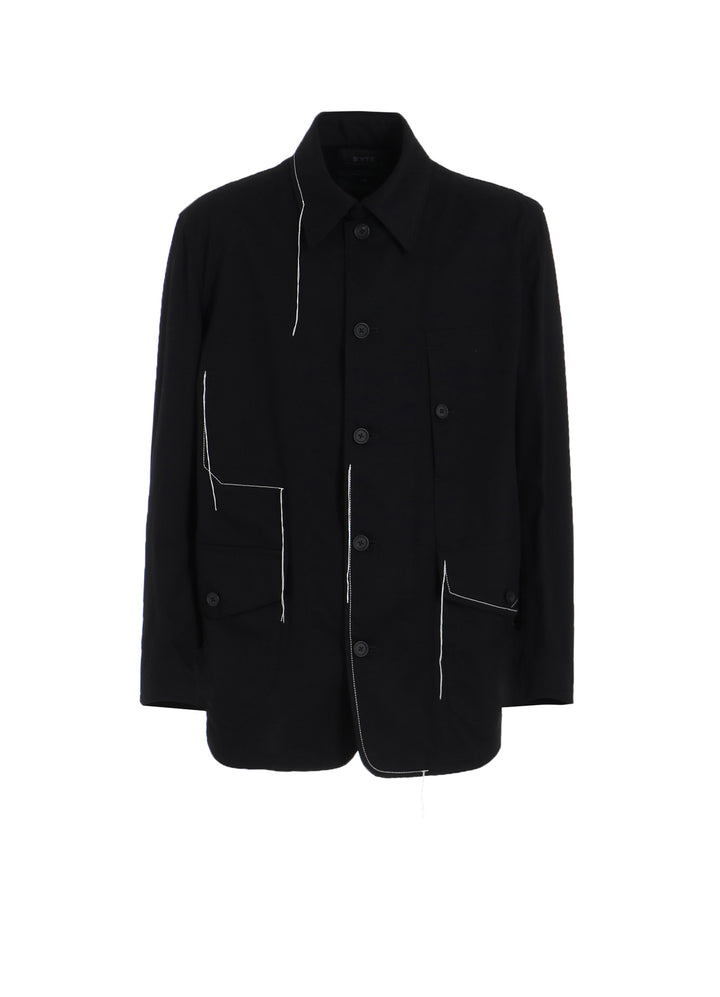 COTTON TWILL COLOR STITCHING COVERALLS