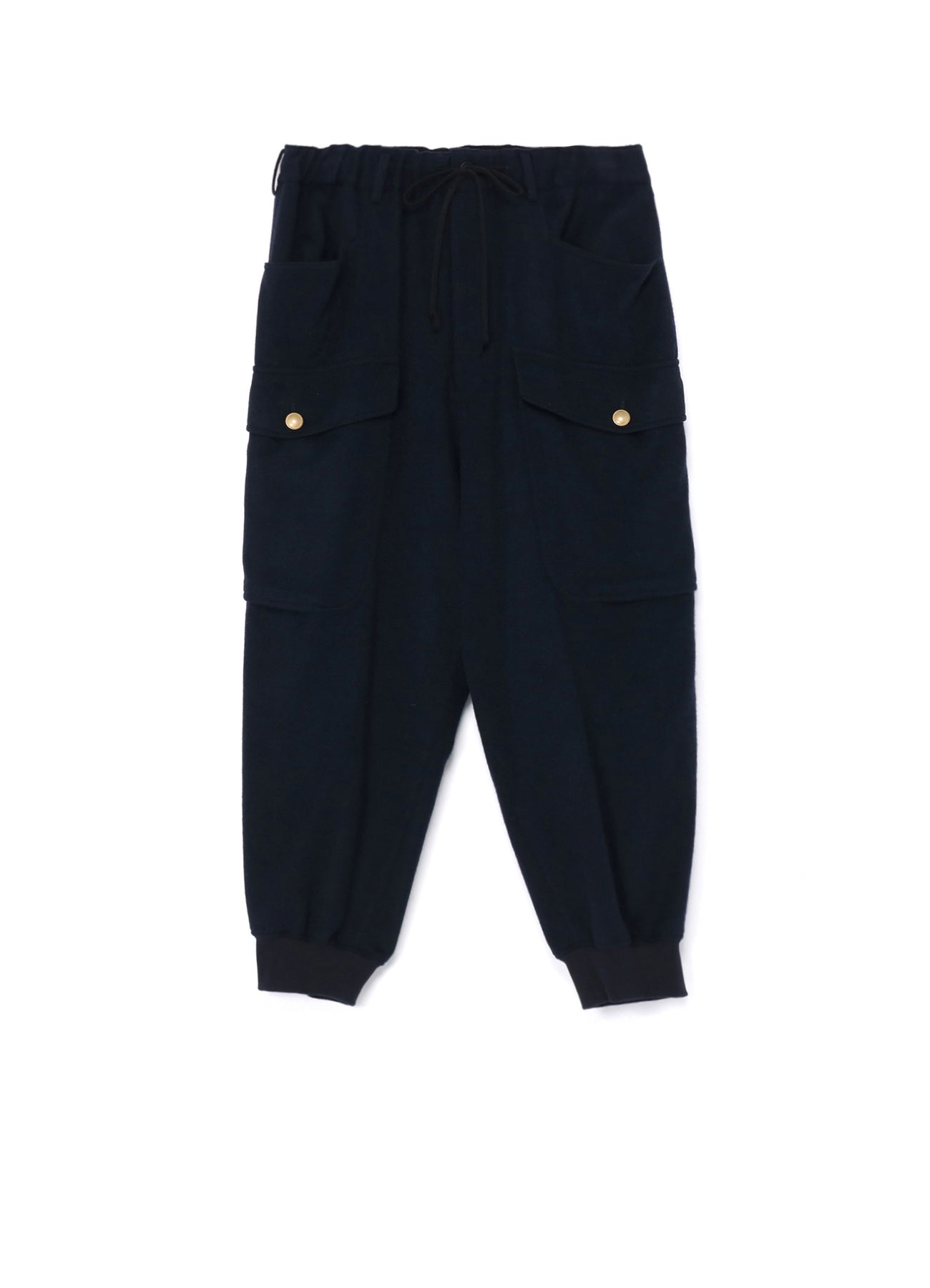 WOOL BEAVER PATCH POCKET RIBBED CARGO PANTS – THE SHOP YOHJI YAMAMOTO
