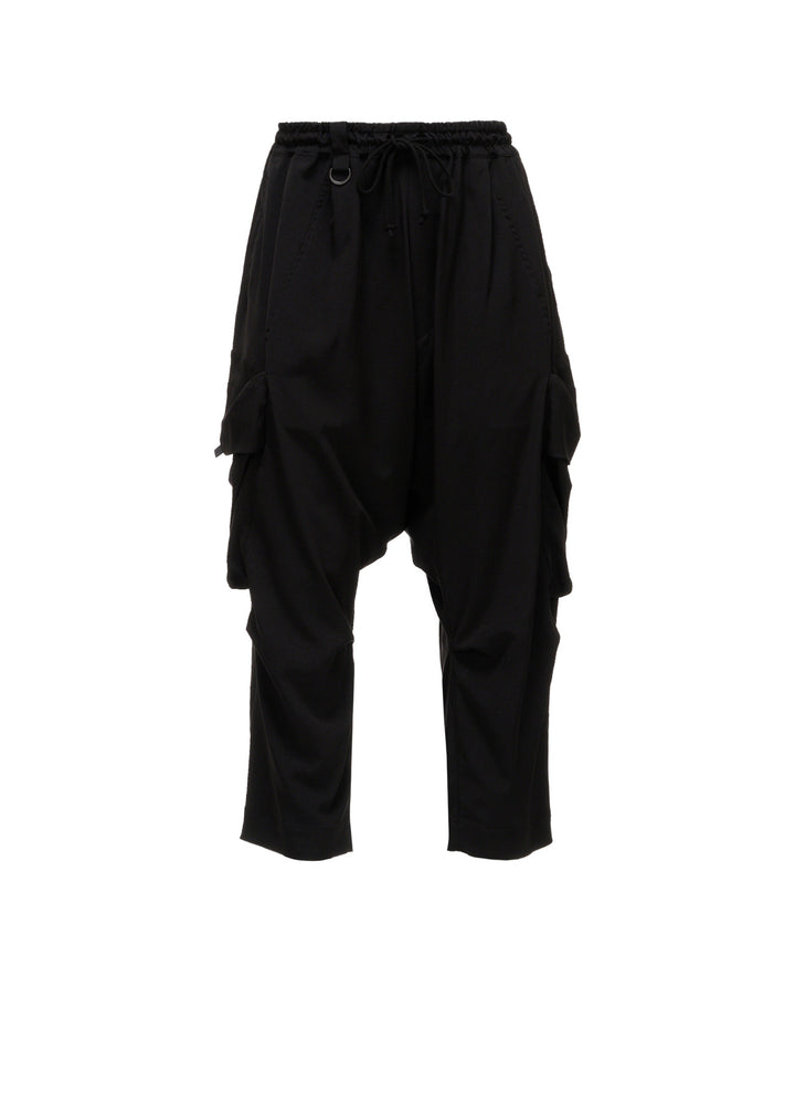 CREPE DE CHINE BIG POCKET SAROUEL PANTS